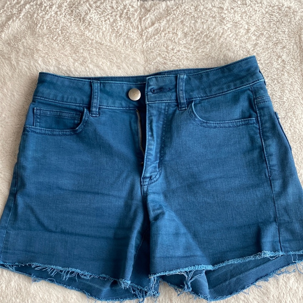 American eagle blue denim shorts